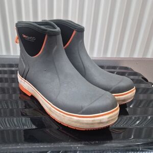 Men's Dryshod Seamonster FLX Ankle Grey/Orange Rubber Hunting Boots Sz. 10/10.5